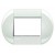 Placa ornament rotunda 3 module Alb Bticino Living Light